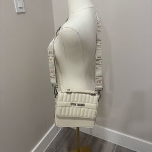 Steve Madden‎ Cream Crossbody Bag with Quilted Design